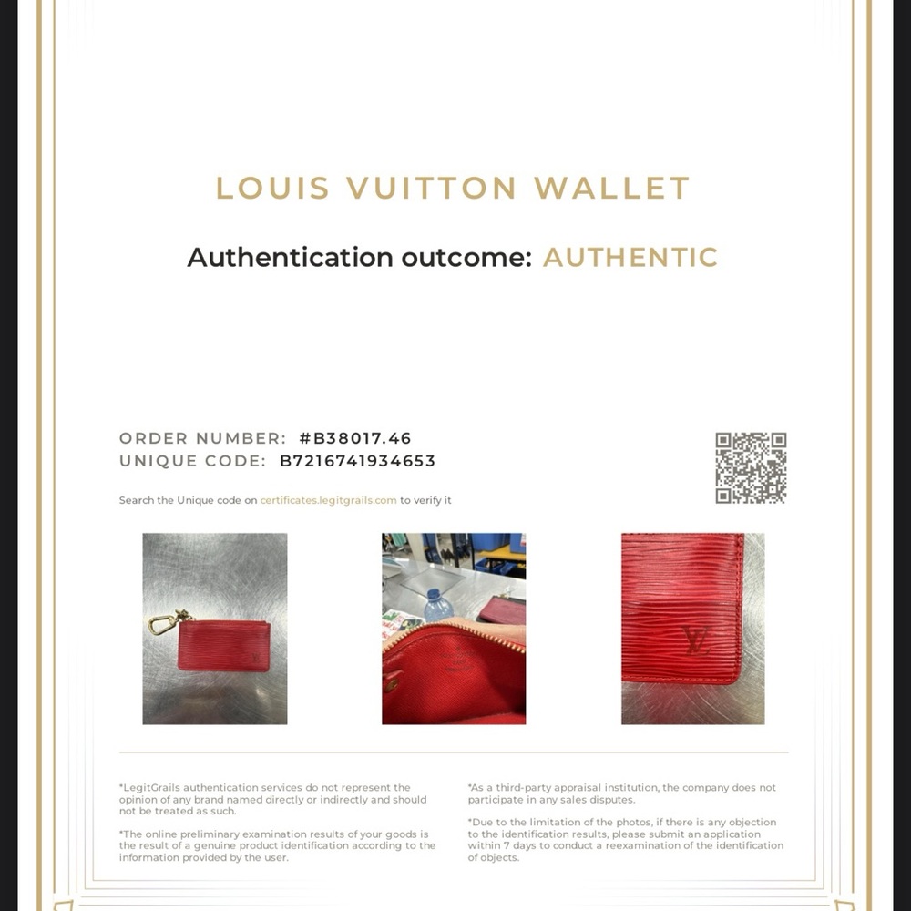 Authentic Louis Vuitton Red Epi Key Cles - Picture 12 of 14